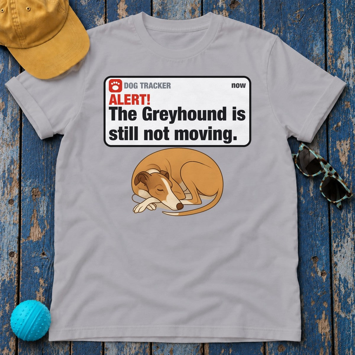 Greyhound Alert Still Not Moving Tee in Athletic Heather