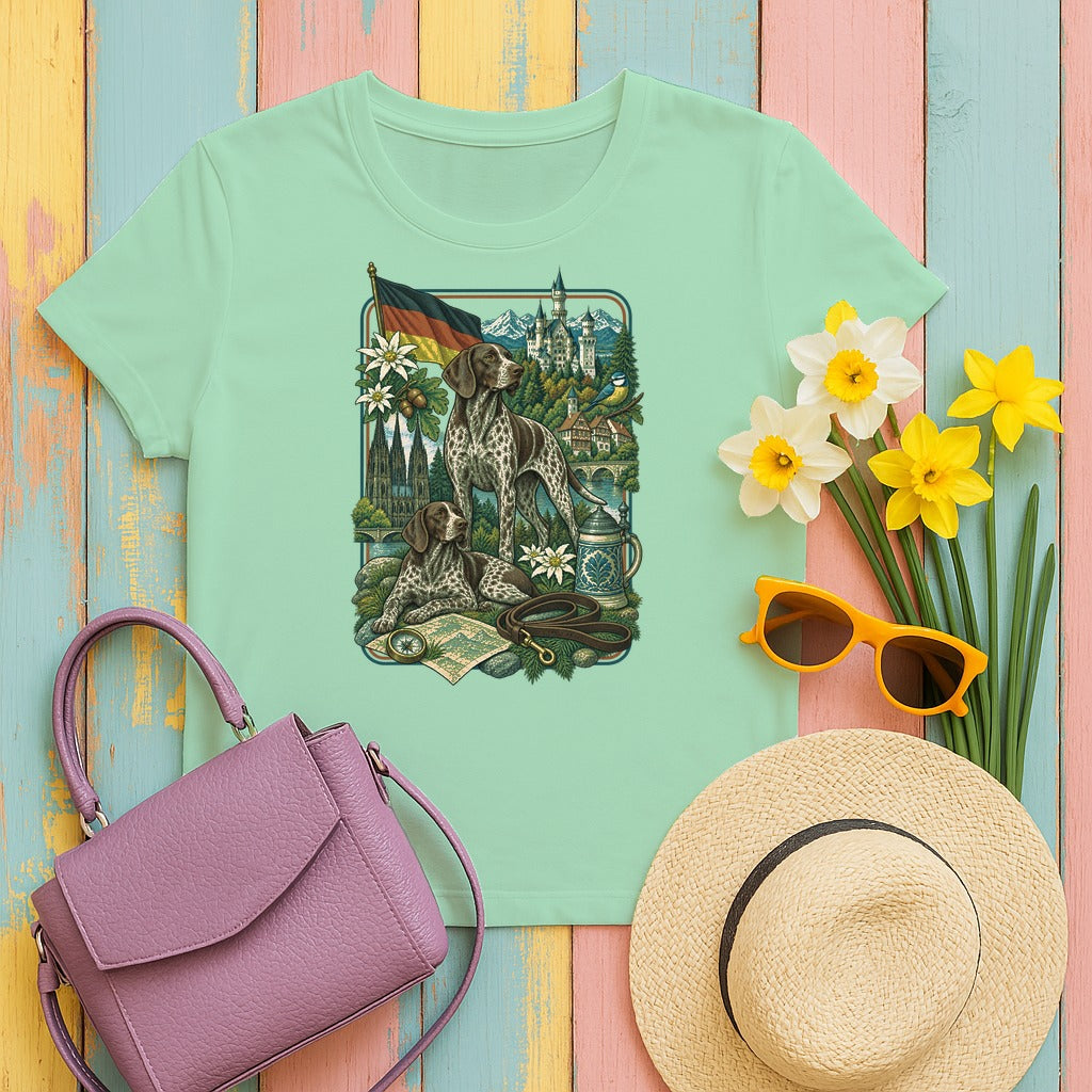 German Shorthaired Pointer Germany Heritage tee, Mint