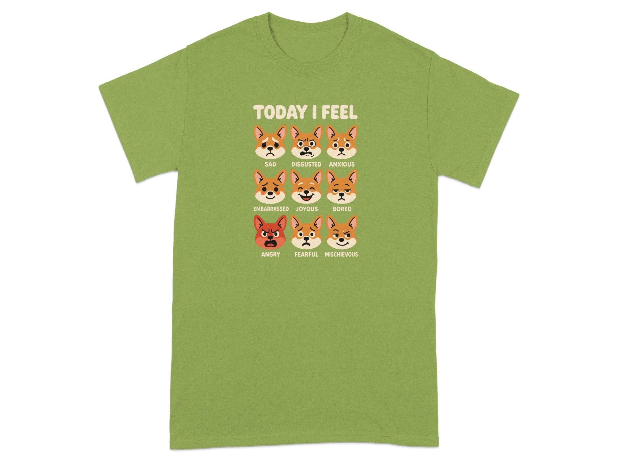 Today I Feel Fox Faces Emotions Chart T-shirt product