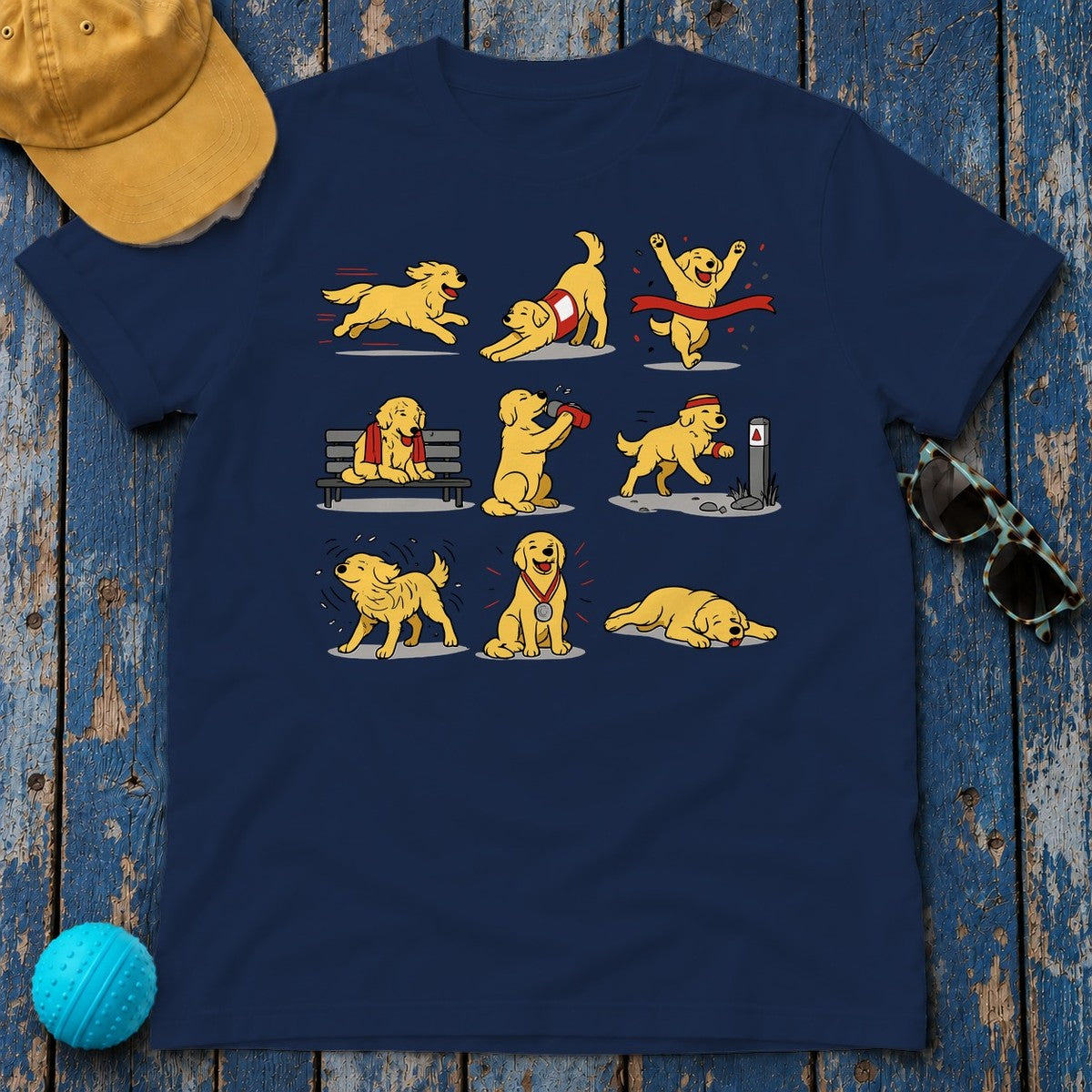 Golden's Run T-Shirt in Navy