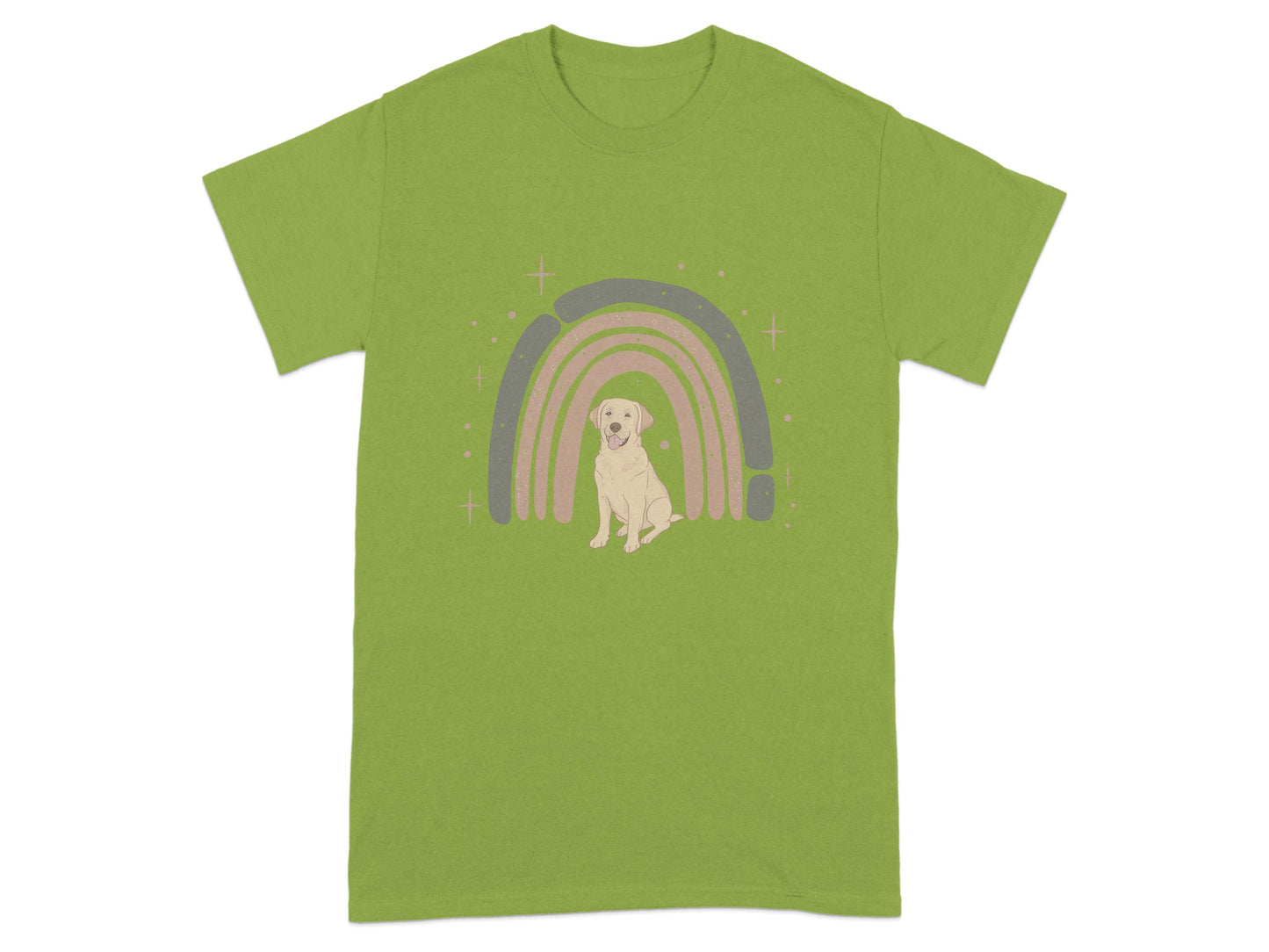 Cute Dog and Colorful Rainbow Graphic T-Shirt product