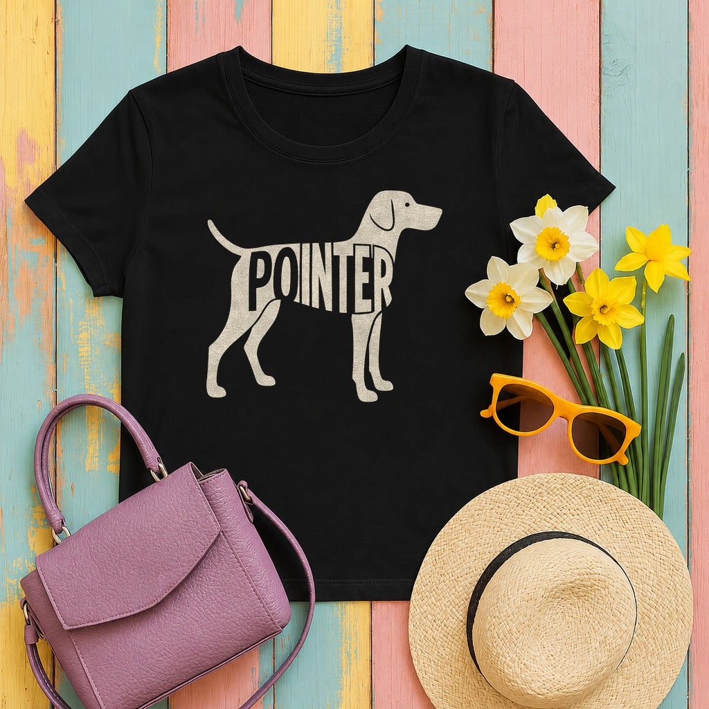 German Shorthaired Pointer Silhouette T-Shirt in Black