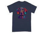 Colorful Geometric Dog Graphic Art T-shirt