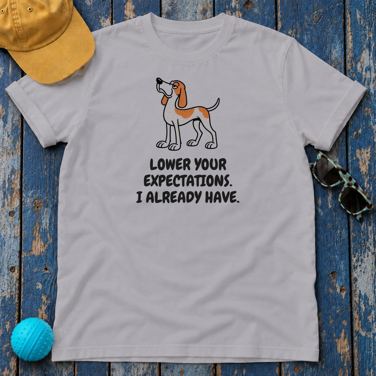 Bracco Italiano Lower Your Expectations Tee in Athletic Heather