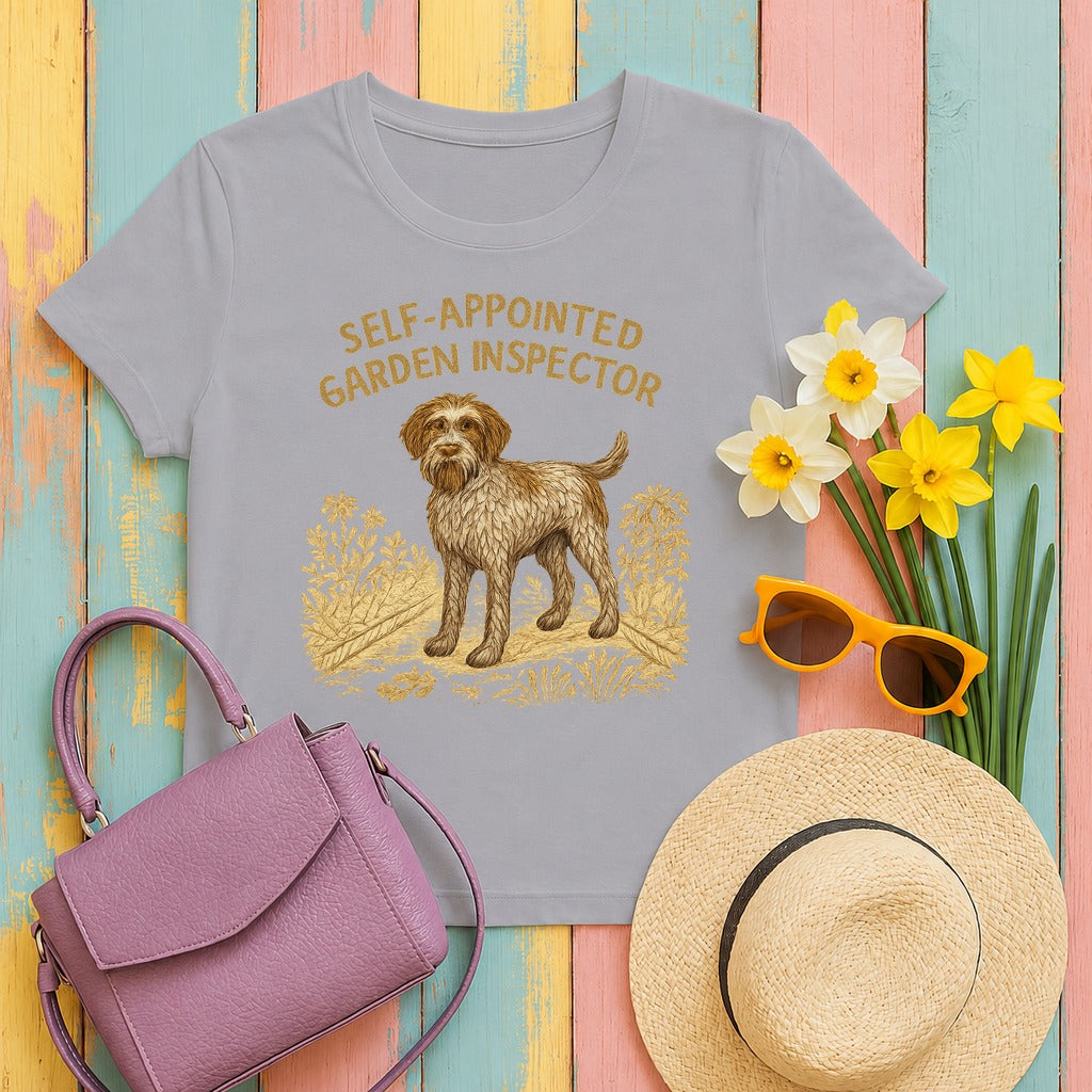 Wirehaired Pointing Griffon Garden Inspector T-shirt in Athletic Heather