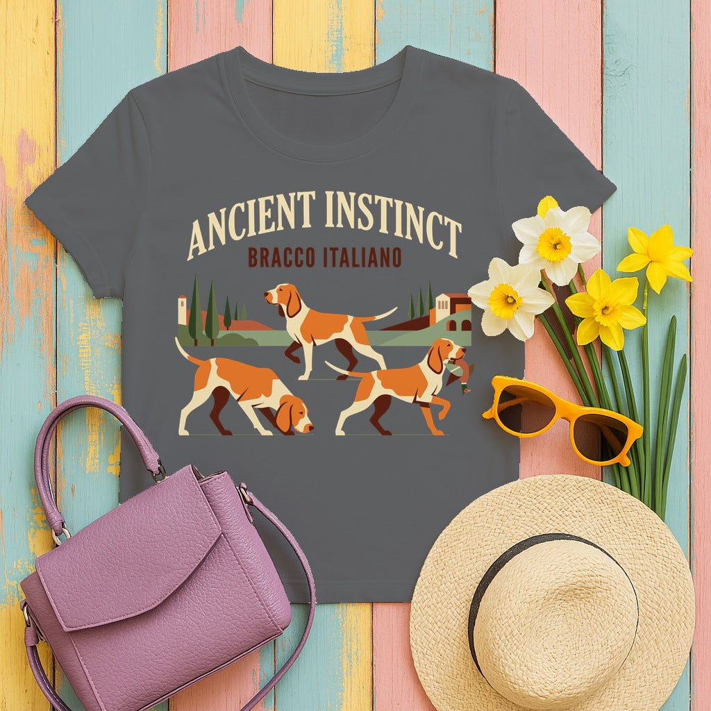 Ancient Instinct Bracco Italiano T-Shirt in Graphite Heather