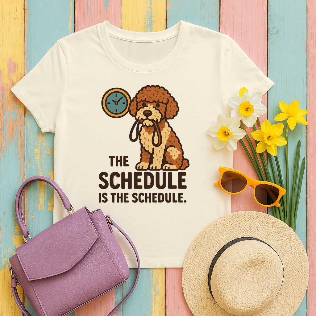 Lagotto The Schedule Is The Schedule Tee in Natural
