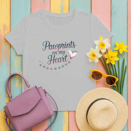 Pawprints on My Heart Women's Tee shirt product type