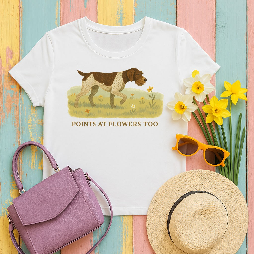 GWP Points at Flowers Too Tee in White