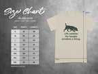 Gildan 5000 heavy cotton t-shirt size chart with beagle graphic.