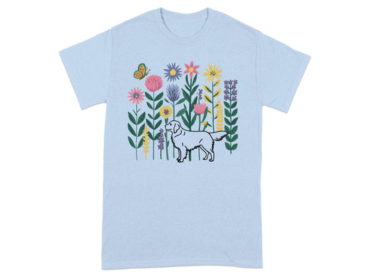 Colorful Floral Dog Graphic T-Shirt product type