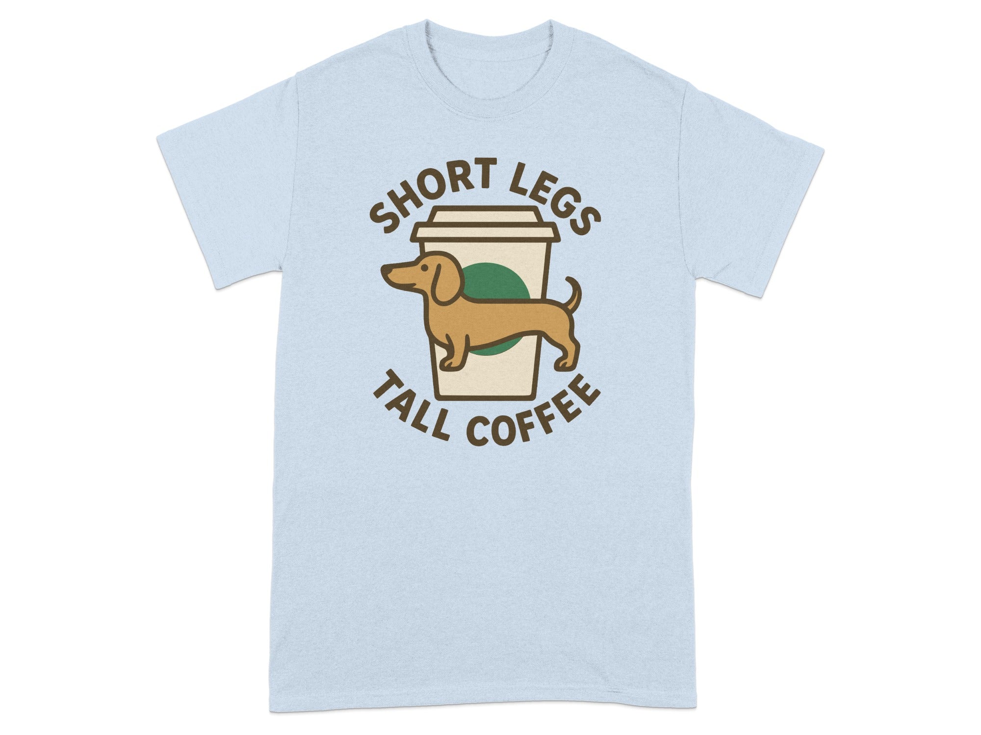 Short Legs Tall Coffee Dachshund Graphic Tee Product