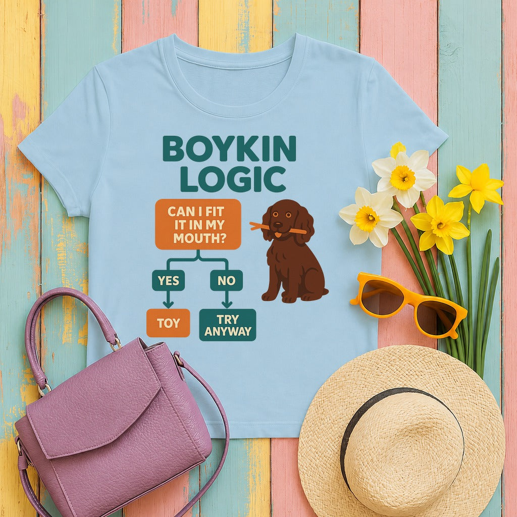 Boykin Spaniel Logic T-shirt in Light Blue