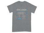 Dog Logic Something to Bark At Flowchart Funny T-Shirt Graphite Heather T-shirt