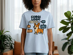 Corgi Logic flowchart with a cartoon corgi and text saying "yes herd it" and "no herd it anyway".