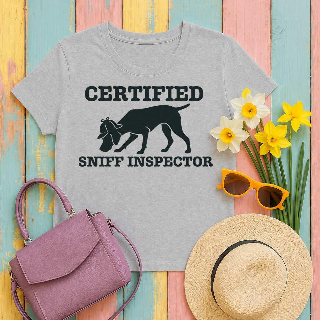 The Certified Sniff Inspector GSP T-shirt in Sport Grey