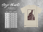 Size chart for Gildan 5000 heavy cotton t-shirt with dachshund graphic.