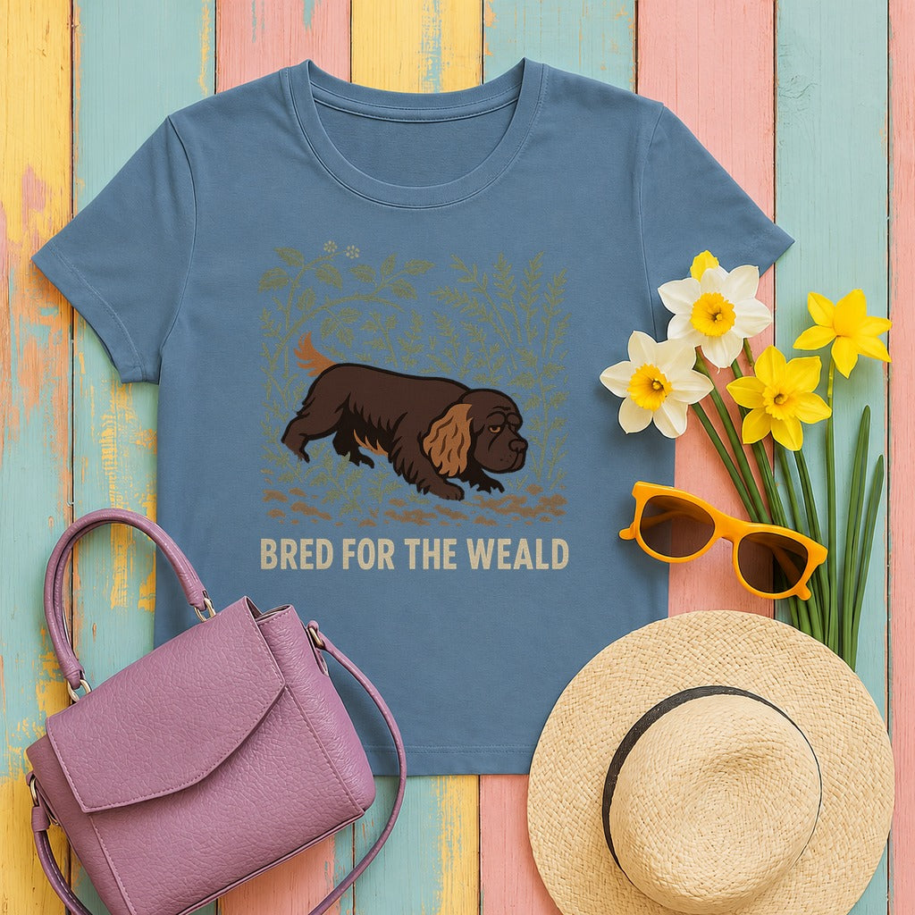 Sussex Bred For The Weald Tee in Steel Blue