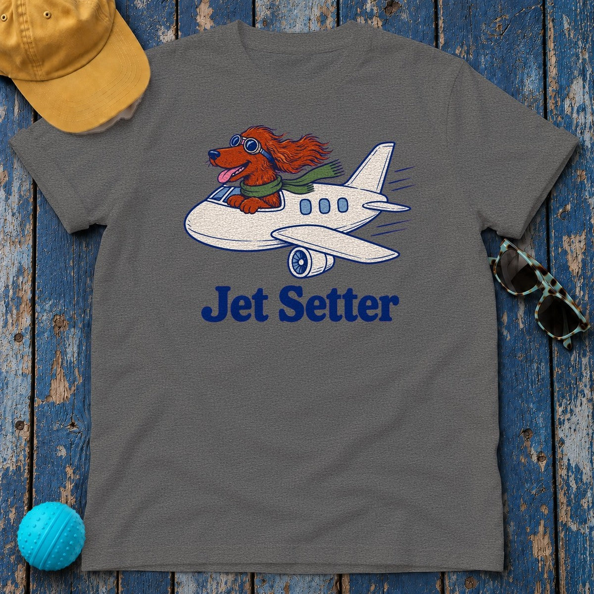 Irish Setter Jet Setter Tee in Dark Grey Heather