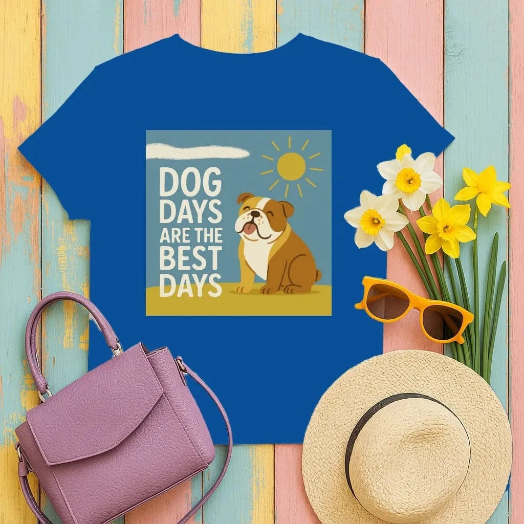 Dog Days Are The Best Days Bulldog T-Shirt T-shirt