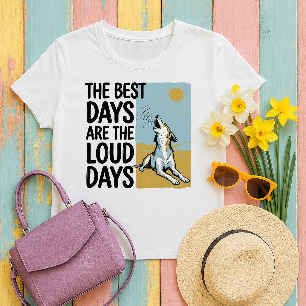 Loud Days Howler Beagle T-Shirt in White