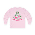 Off to Cause a Kerfuffle Beagle Long Sleeve Tee in Light Pink