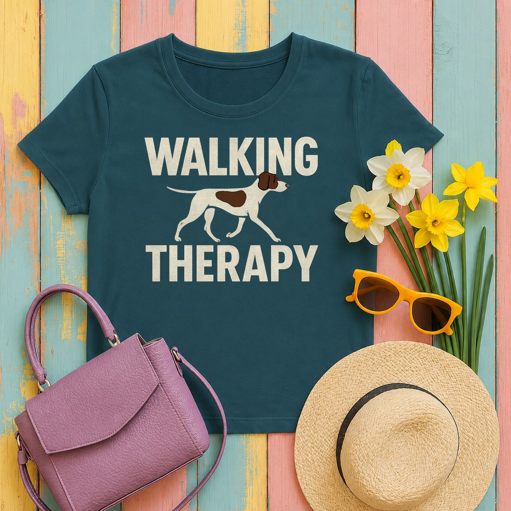 Pointer Walking Therapy T-shirt in Heather Deep Teal