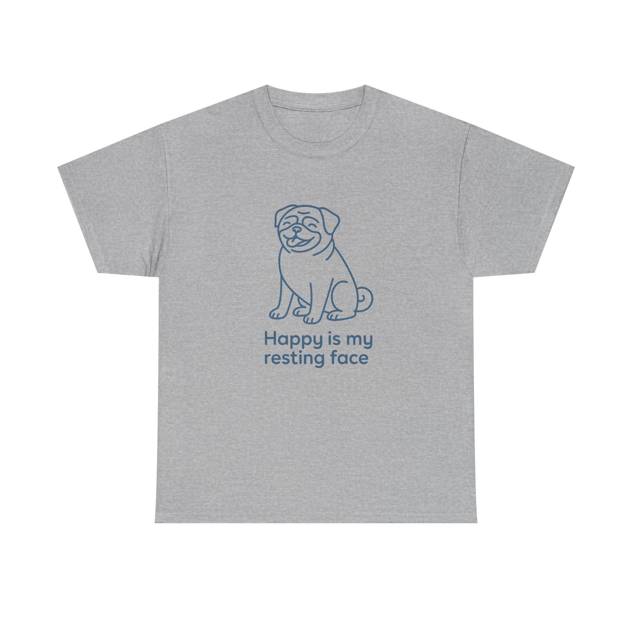 Happy Is My Resting Face - Funny Pug Tee