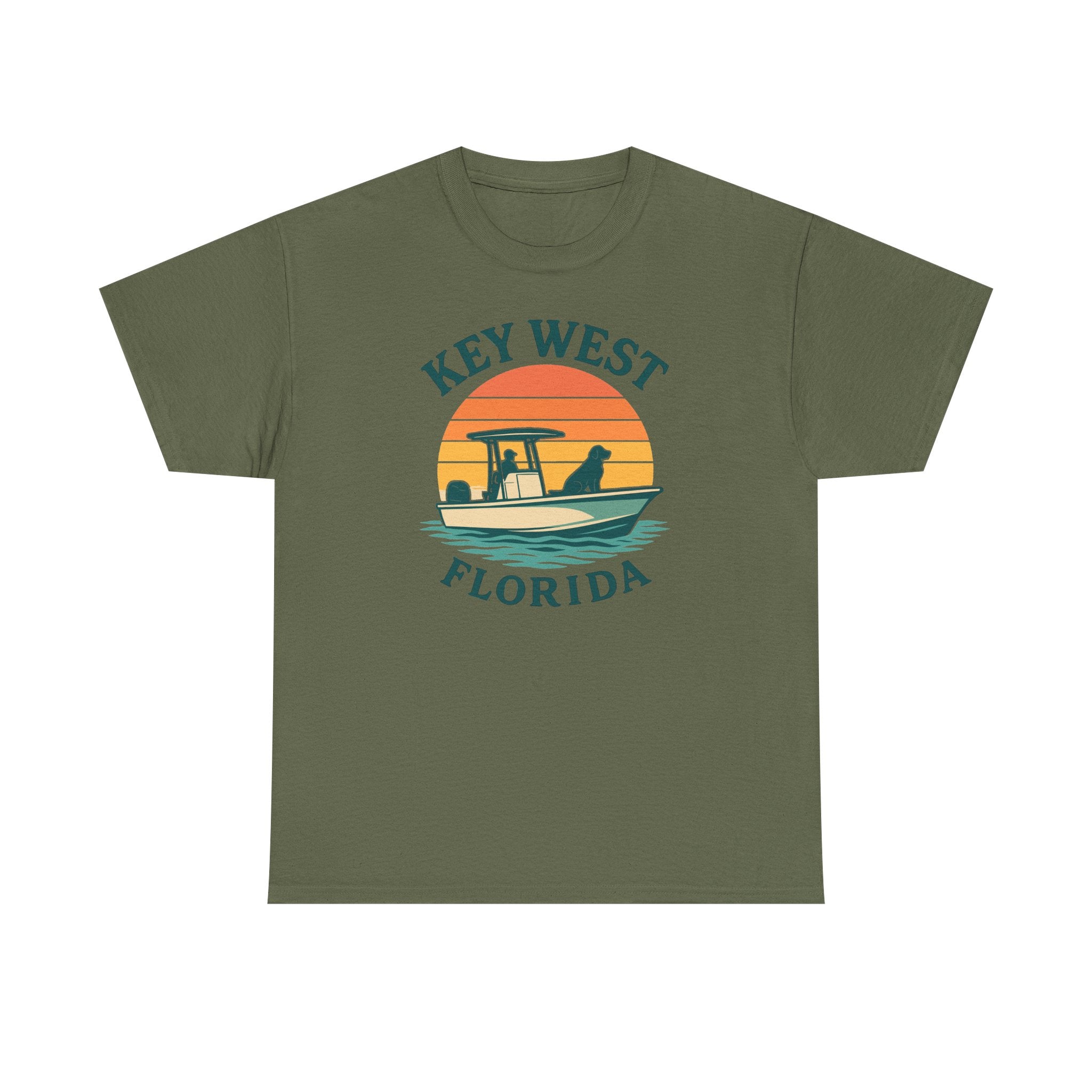 Key West Florida Retro Golden Retriever T-Shirt