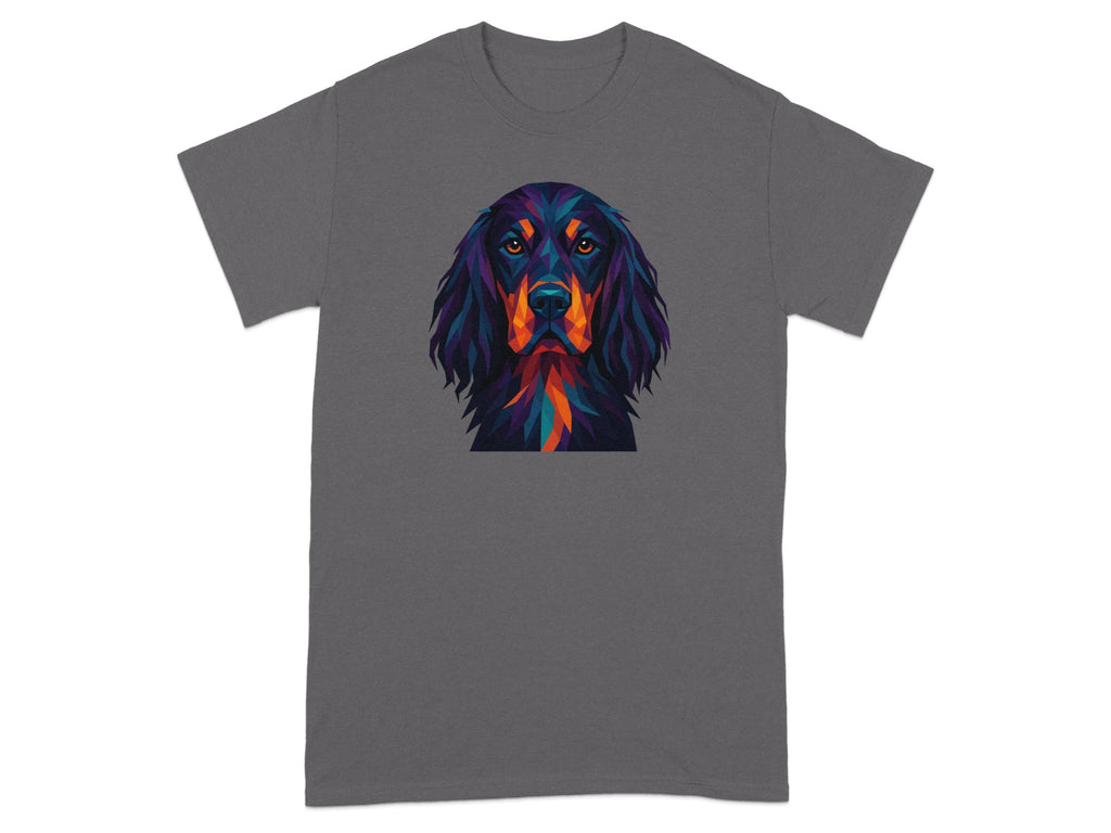Colorful Geometric Dog Graphic Design T-shirt