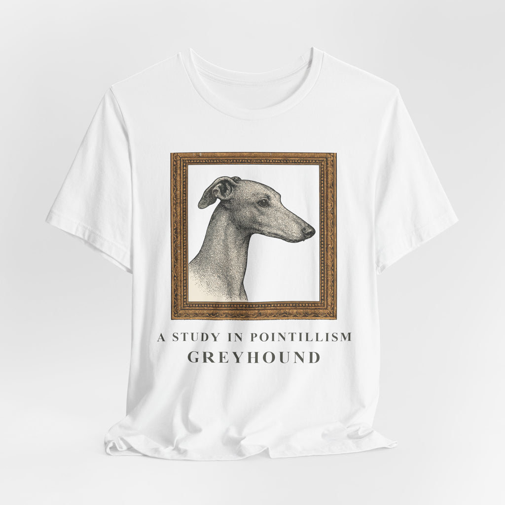 Greyhound A Study in Pointillism Tee