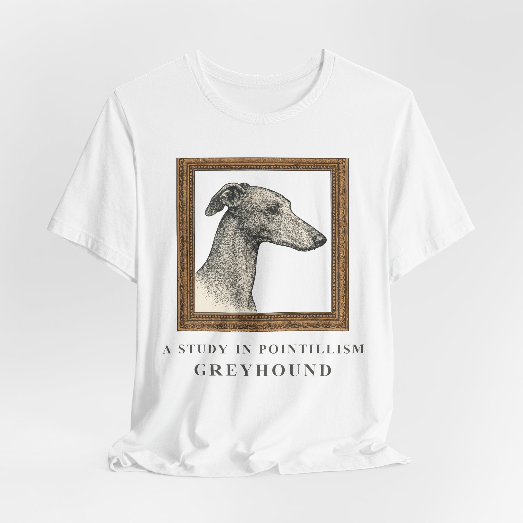 Greyhound A Study in Pointillism Tee