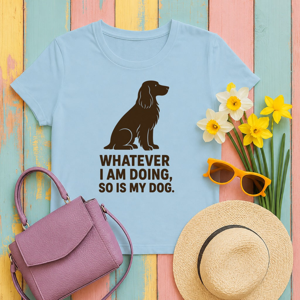 Field Spaniel So Is My Dog Tee in Light Blue
