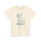 Happy Is My Resting Face - Funny Corgi Tee