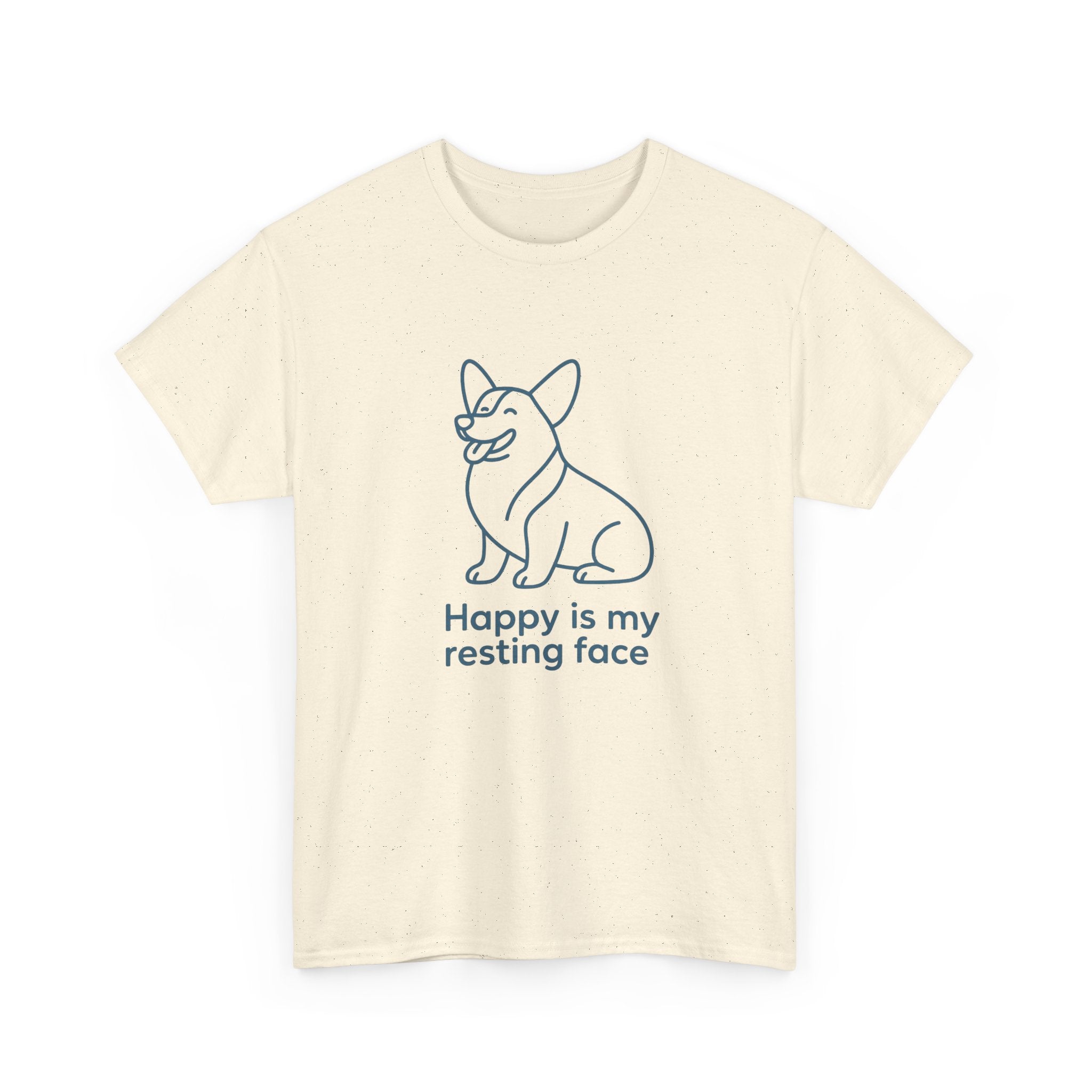 Happy Is My Resting Face - Funny Corgi Tee
