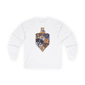 Greyhound Hanukkah Dreidel long sleeve tee in White