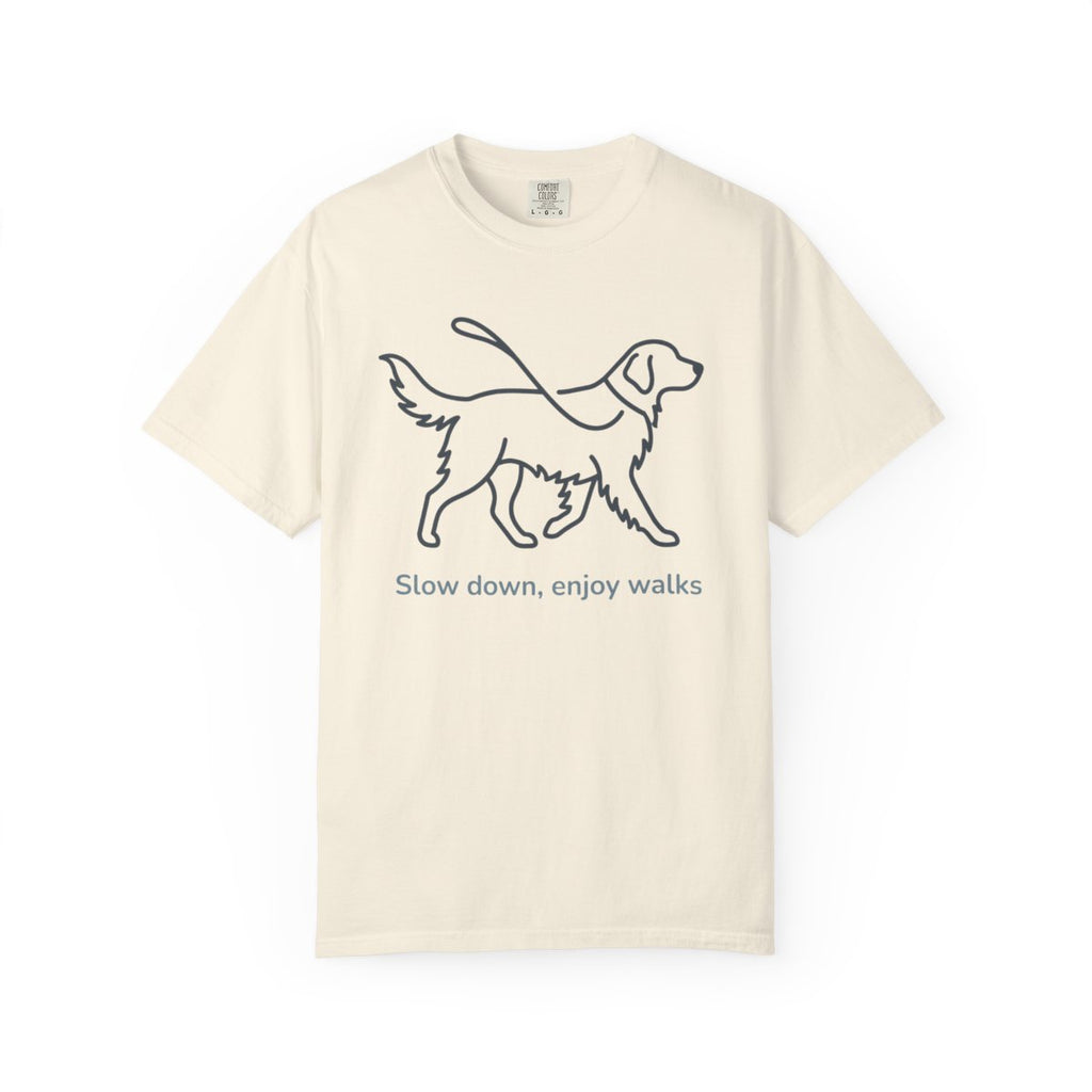 Slow Down Enjoy Walks Dog Graphic T-shirt