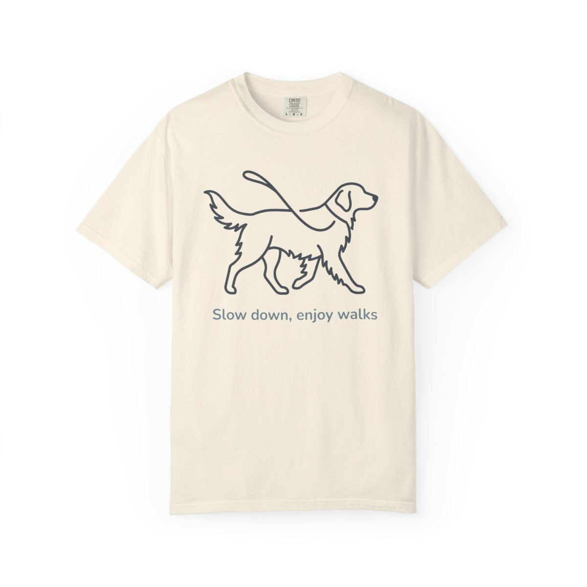 Slow Down Enjoy Walks Dog Graphic T-shirt