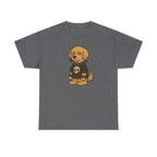 Goth Punk Golden Retriever In Skull Shirt T-Shirt