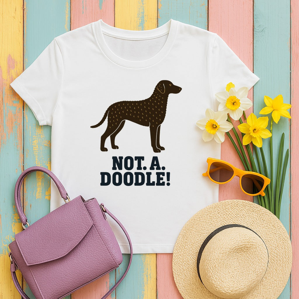 Curly-Coated Retriever Not A Doodle Tee in White
