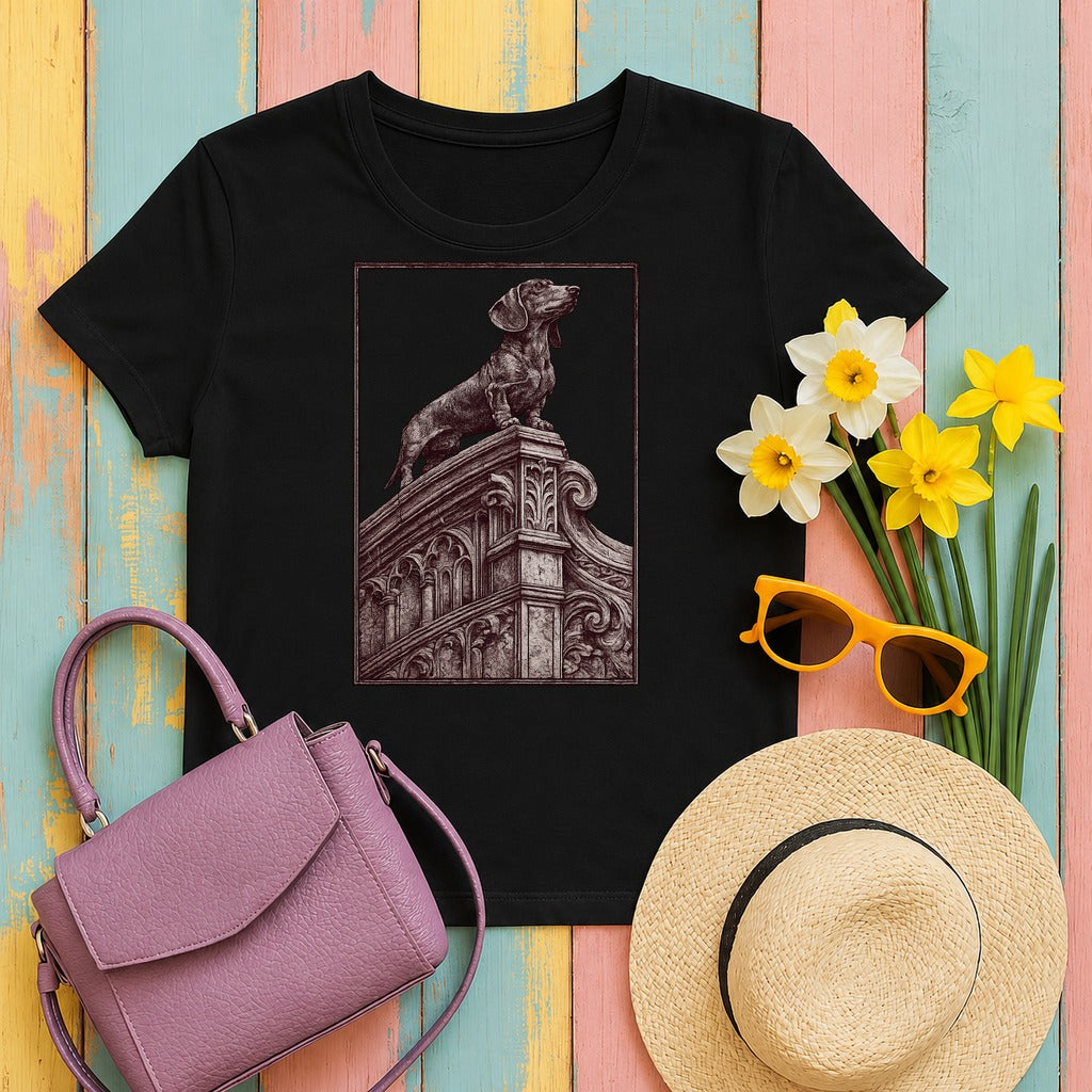 w2hero regal-dachshund-crest-t-shirt tee flat lay hero v8
