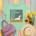 Radiant Dachshund Days T-Shirt in Mint Green