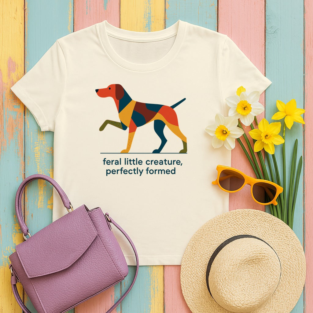 Feral, Formed. Vizsla T-Shirt in Natural
