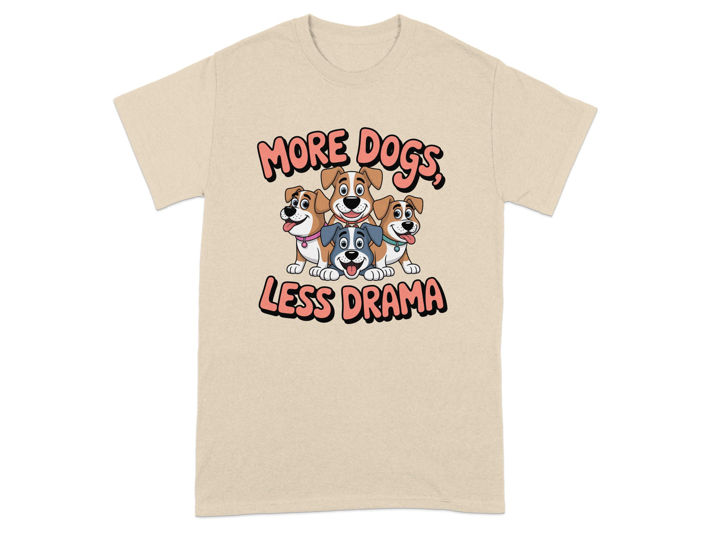 More Dogs Less Drama Graphic Tee Shirt product type