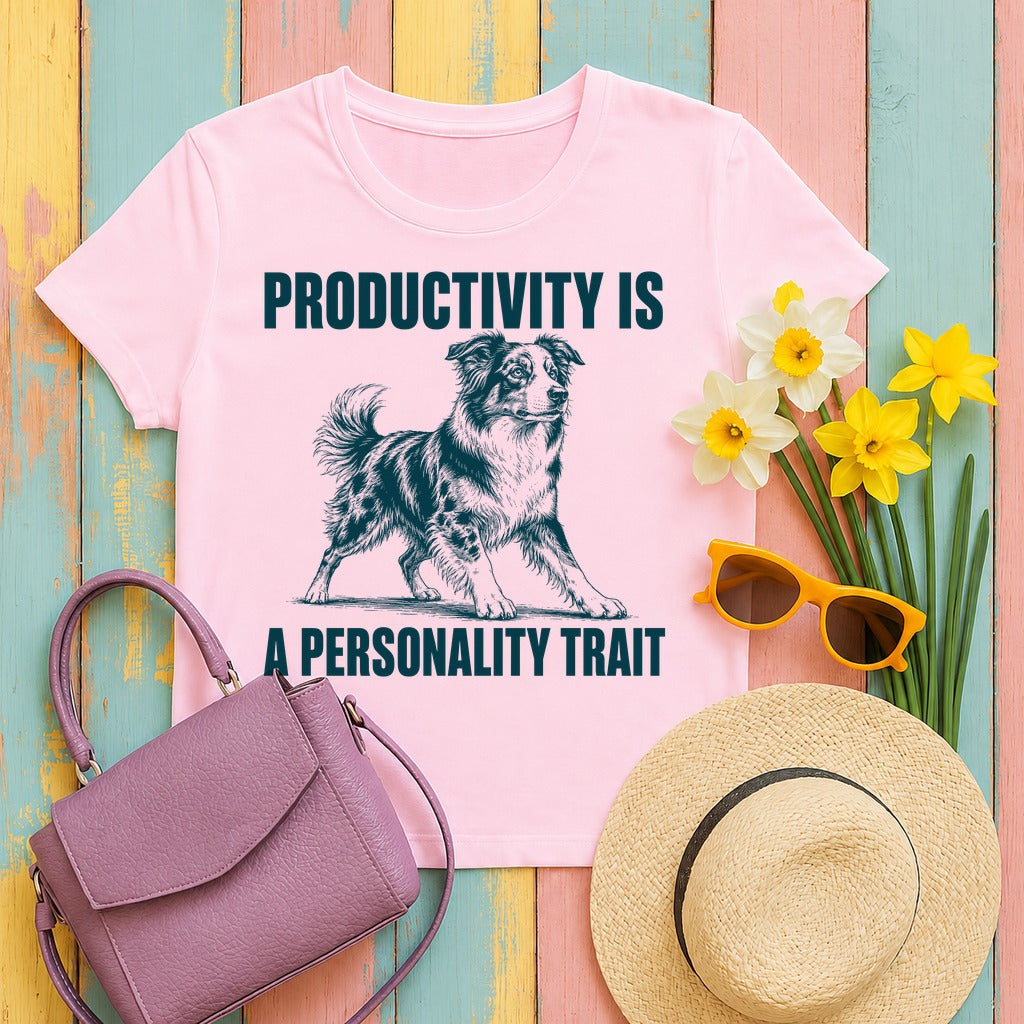 Productivity Trait Aussie T-Shirt in Light Pink