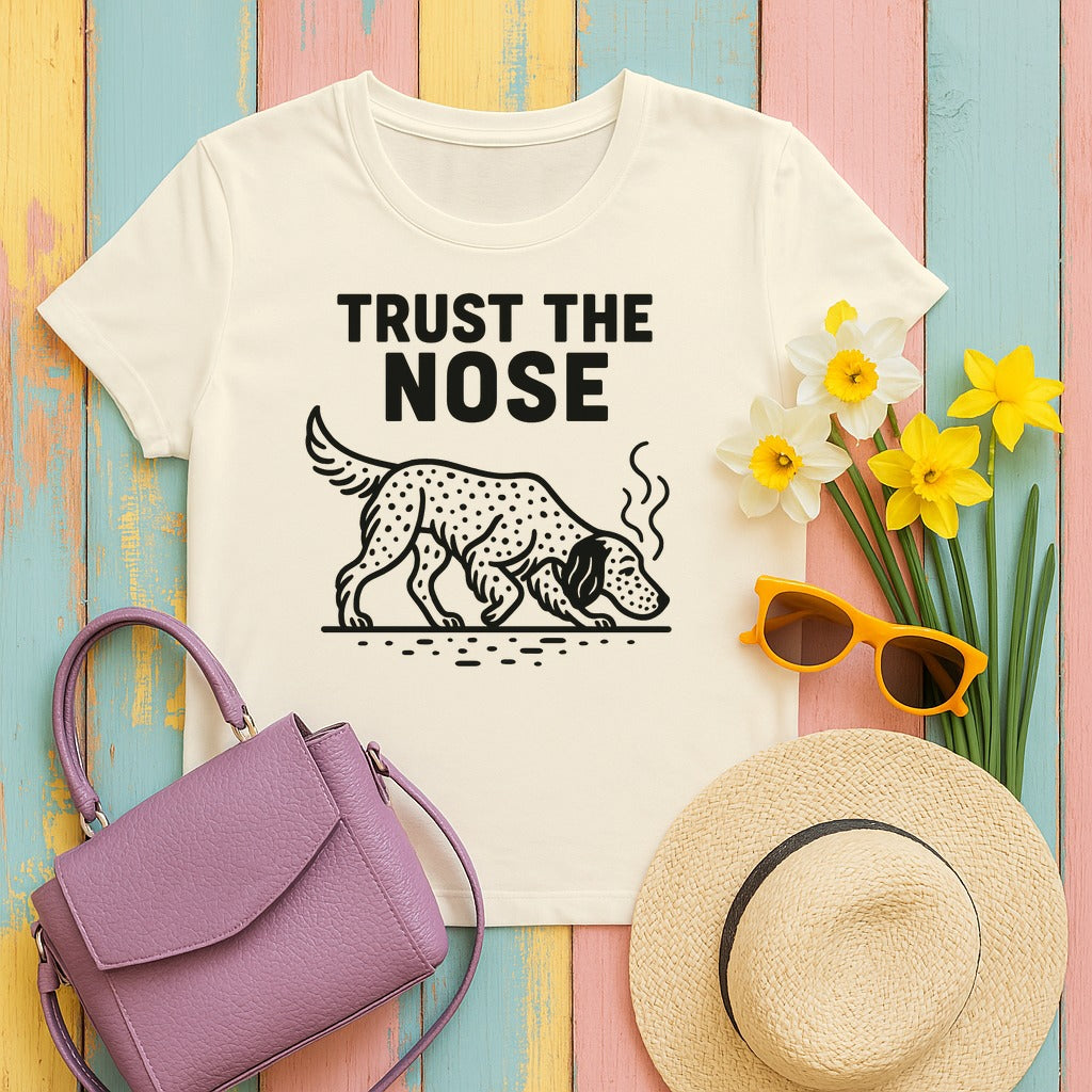 English Setter Trust the Nose Tee in Natural