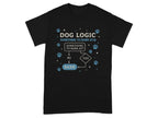 Dog Logic Something to Bark At Flowchart Funny T-Shirt Black T-shirt