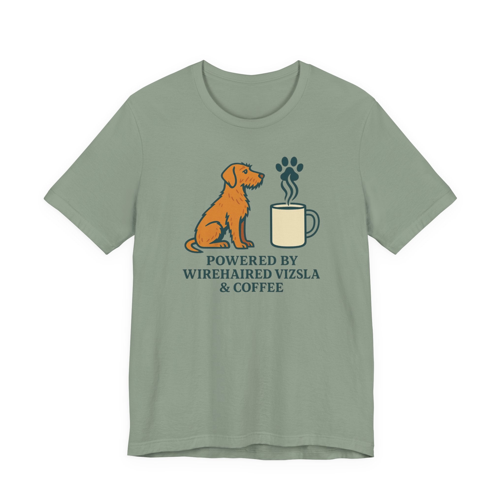Powered by Wirehaired Vizsla & Coffee Tee