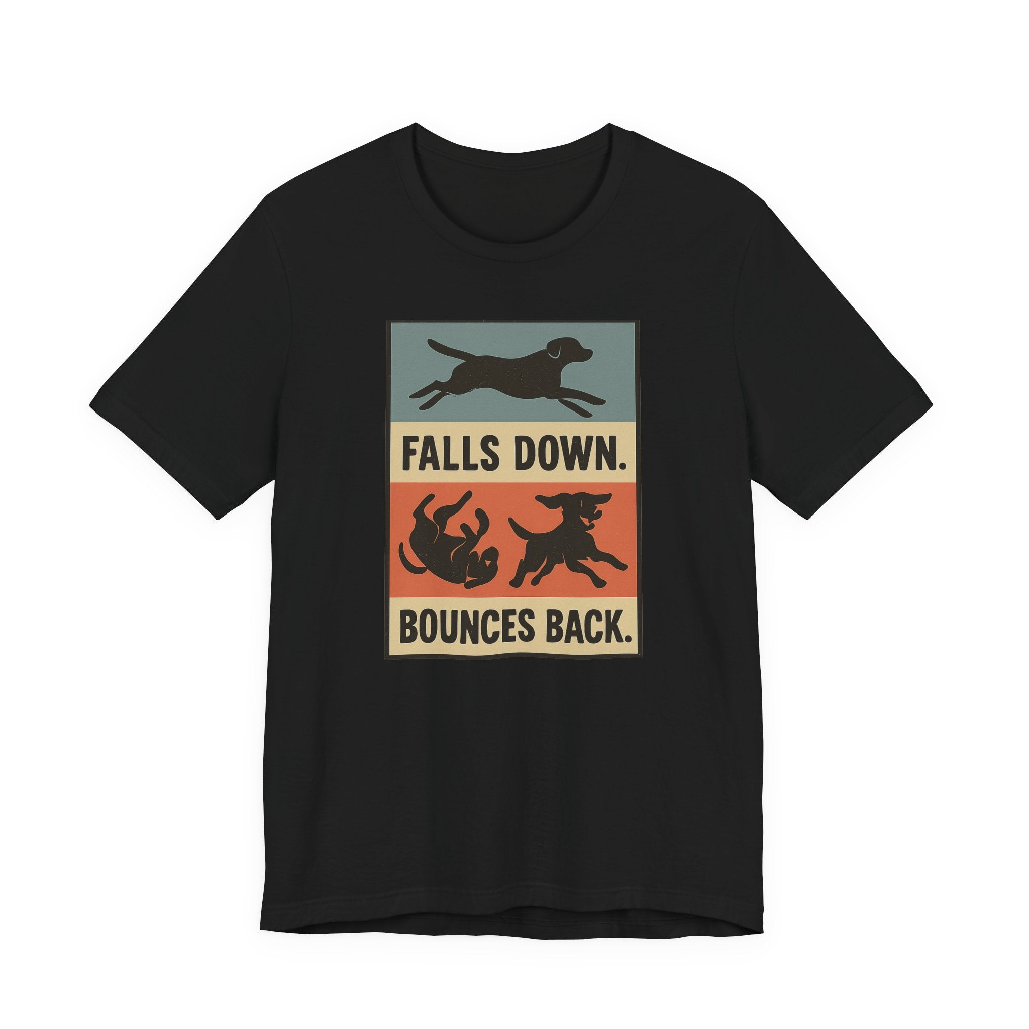 Chocolate Lab Falls Down Bounces Back Tee