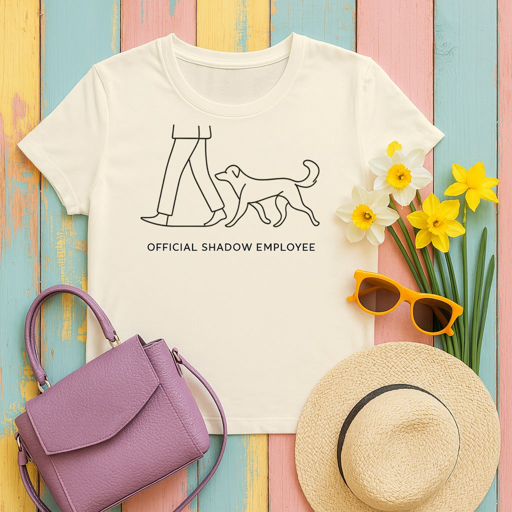 Nova Scotia Duck Tolling Retriever Shadow Employee T-shirt in Natural